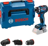 Bosch GSR 18V-90 FC boremaskinesæt med fire tilbehør.